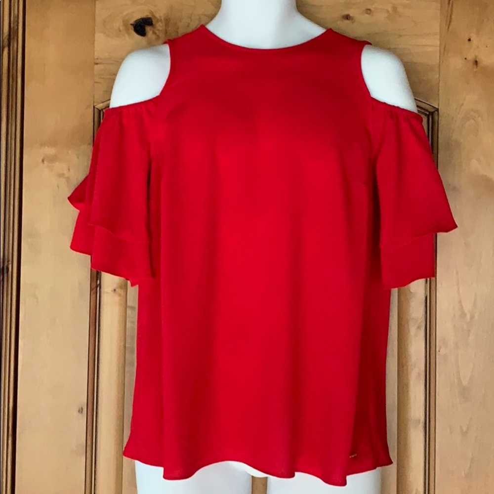 Michael kors red blouse